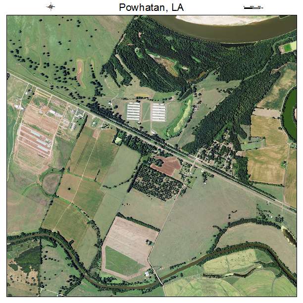 Powhatan, LA air photo map