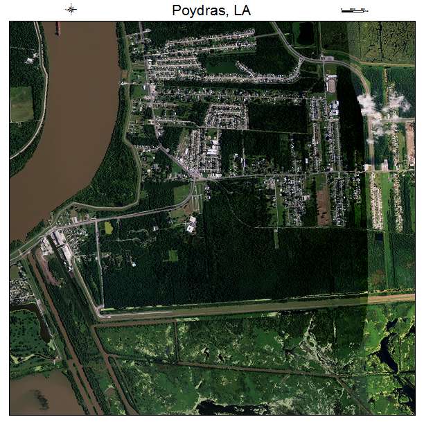 Poydras, LA air photo map