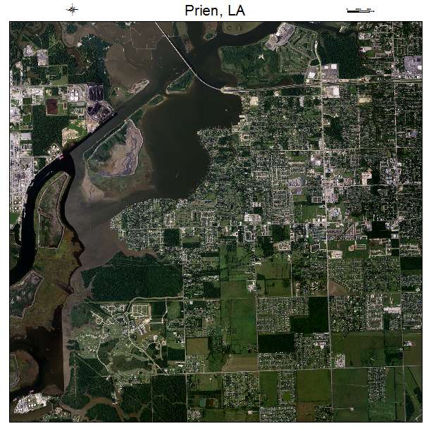 Prien, LA air photo map