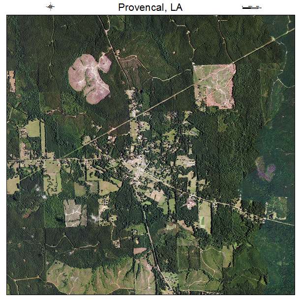 Provencal, LA air photo map