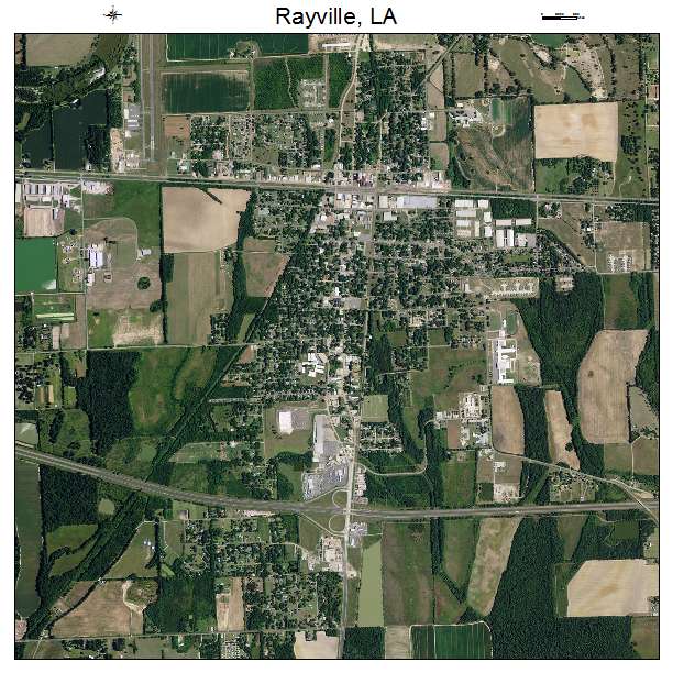 Rayville, LA air photo map