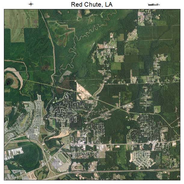Red Chute, LA air photo map