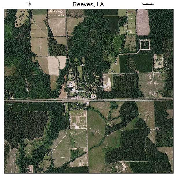 Reeves, LA air photo map