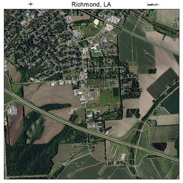 Richmond, LA air photo map