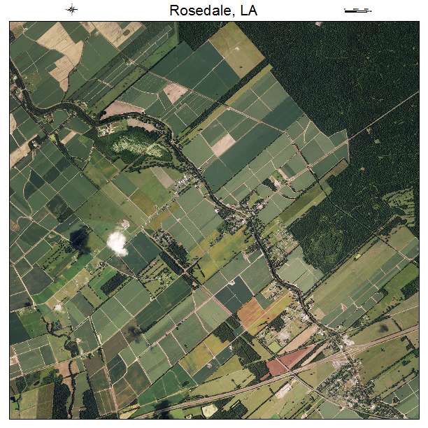 Rosedale, LA air photo map