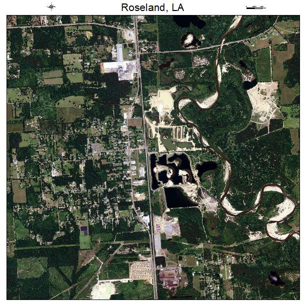 Roseland, LA air photo map