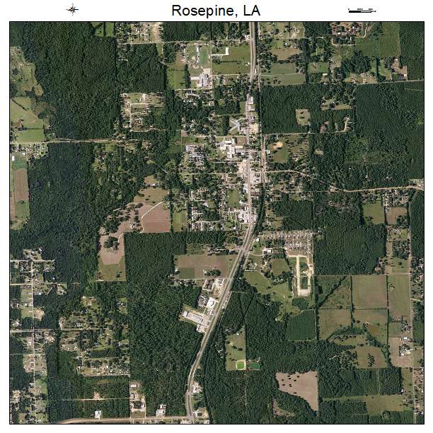 Rosepine, LA air photo map