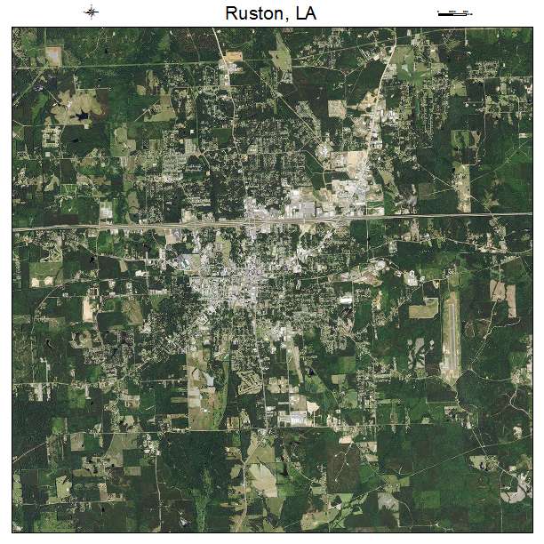 Ruston, LA air photo map