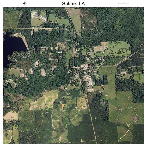 Saline, LA air photo map