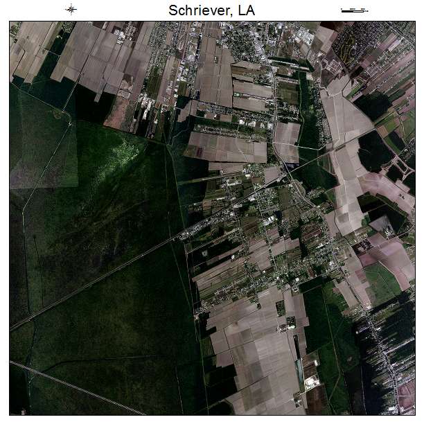 Schriever, LA air photo map