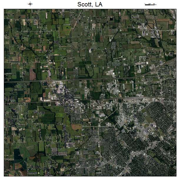 Scott, LA air photo map