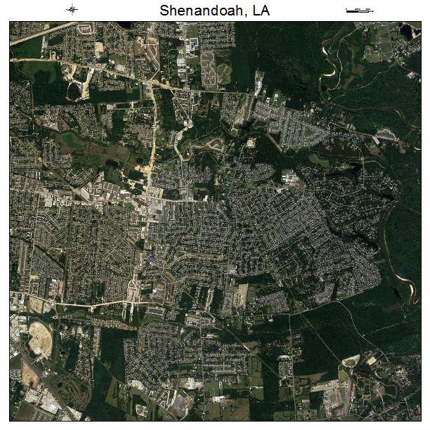 Shenandoah, LA air photo map