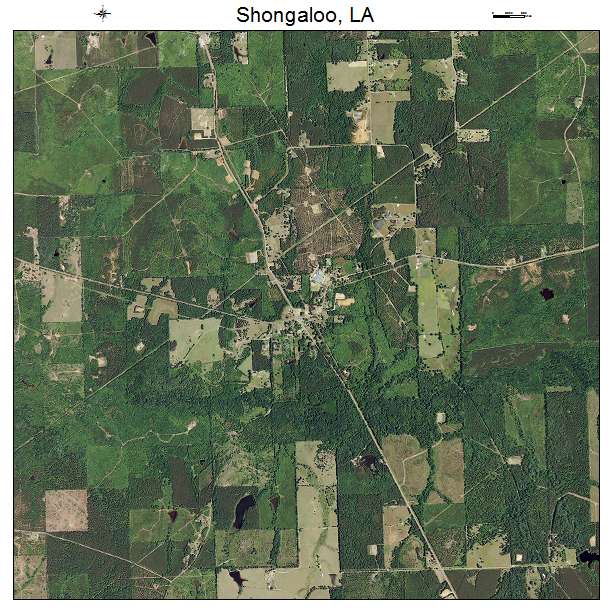 Shongaloo, LA air photo map