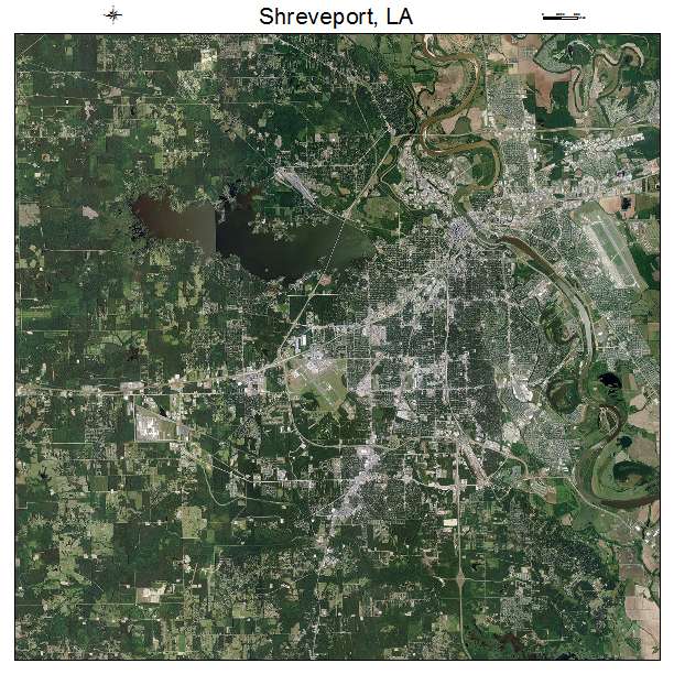 Shreveport, LA air photo map