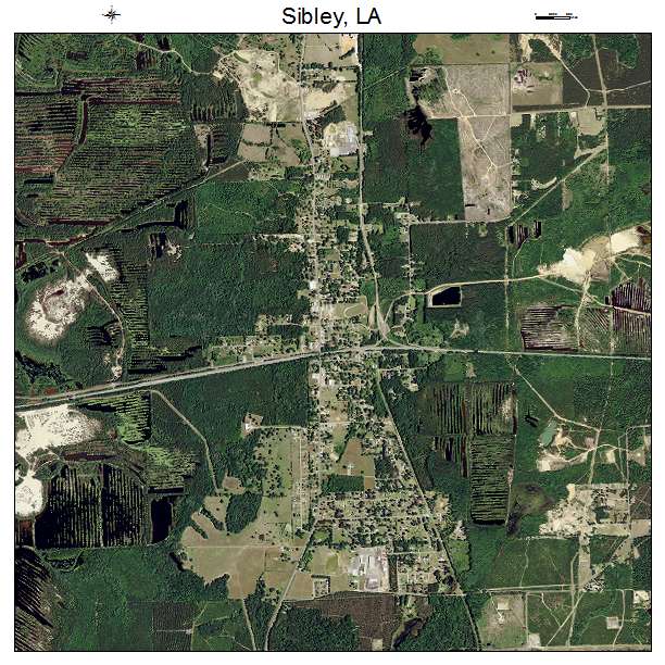 Sibley, LA air photo map