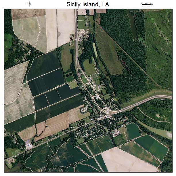 Sicily Island, LA air photo map