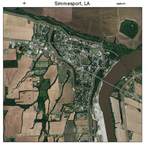 Simmesport, LA air photo map