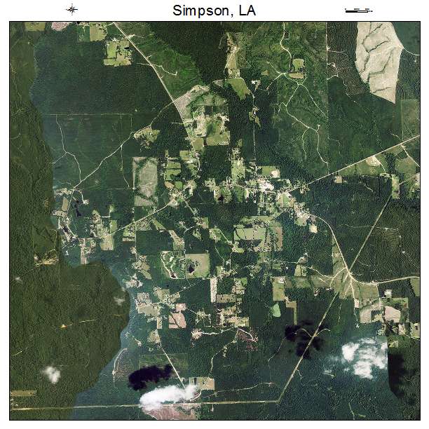 Simpson, LA air photo map