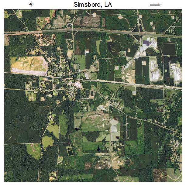 Simsboro, LA air photo map