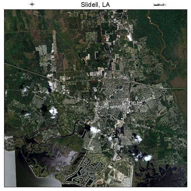 Slidell, LA air photo map