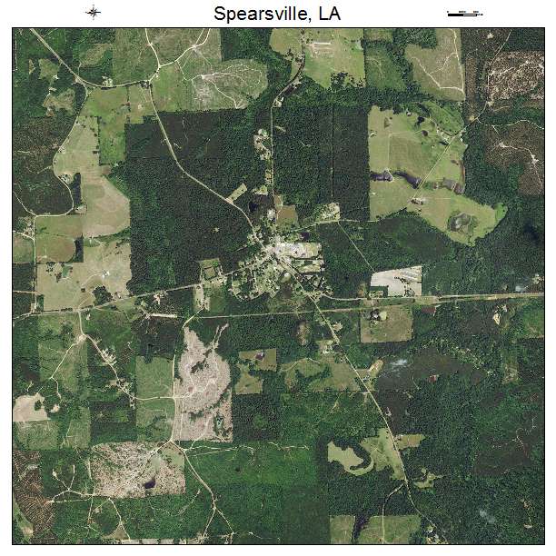 Spearsville, LA air photo map