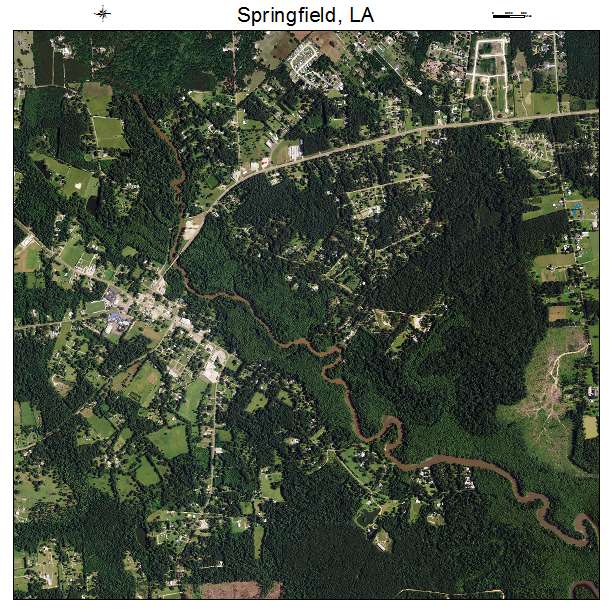 Springfield, LA air photo map