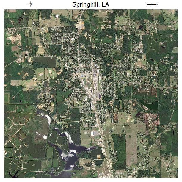 Springhill, LA air photo map