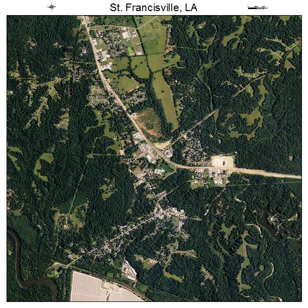 St Francisville, LA air photo map
