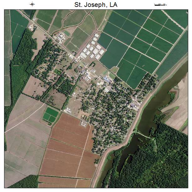 St Joseph, LA air photo map