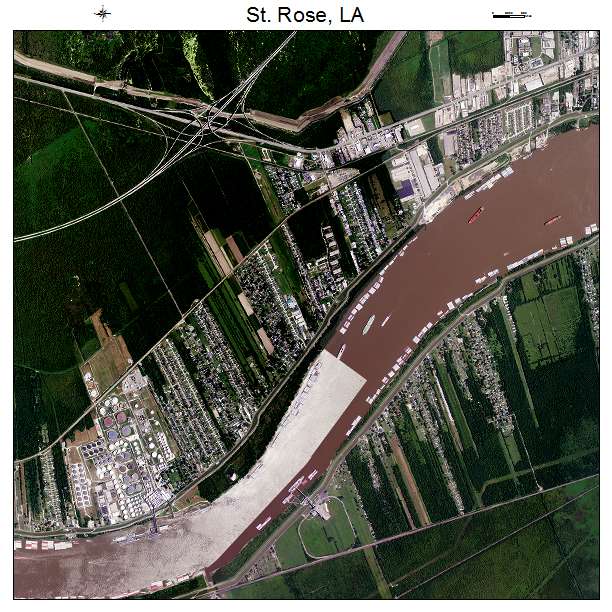 St Rose, LA air photo map