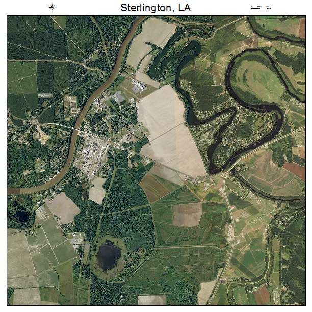 Sterlington, LA air photo map