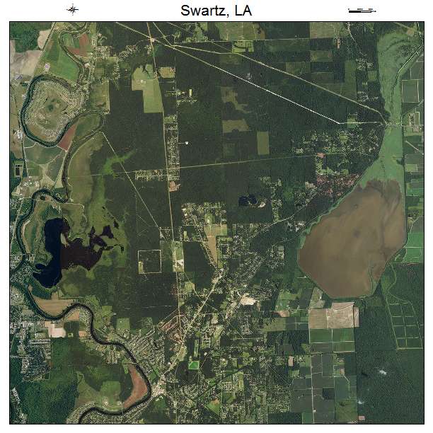 Swartz, LA air photo map