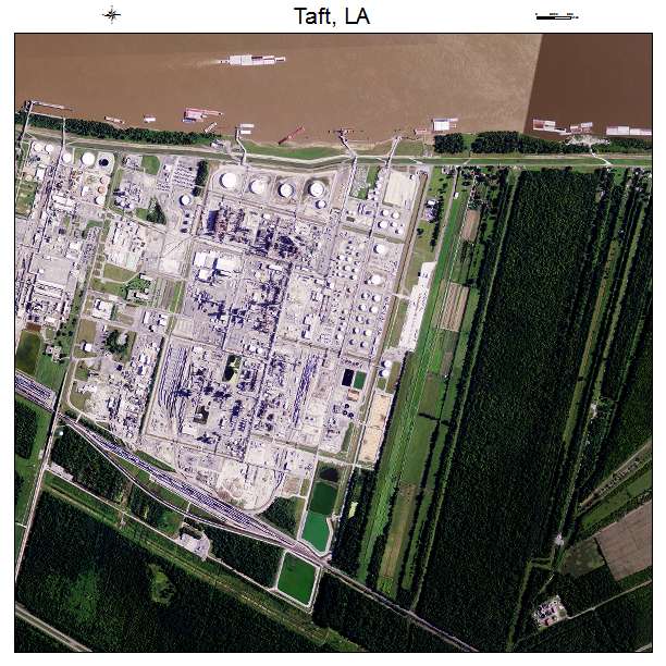 Taft, LA air photo map