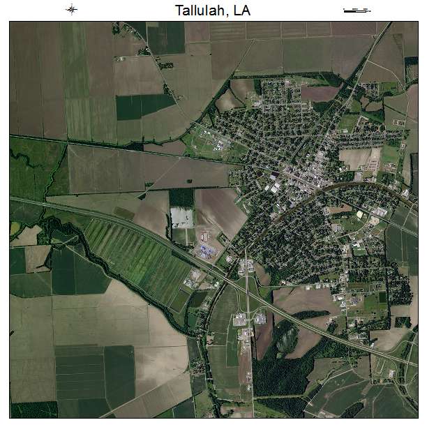 Tallulah, LA air photo map