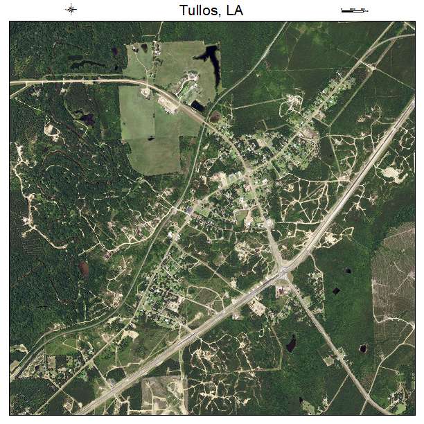 Tullos, LA air photo map