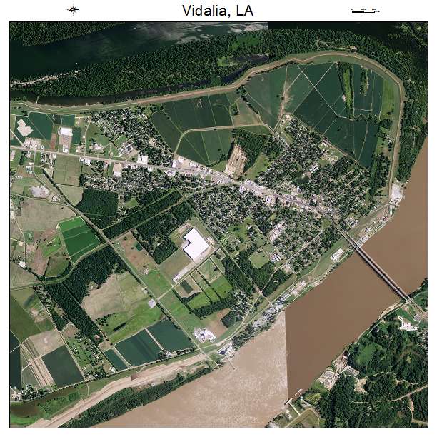 Vidalia, LA air photo map