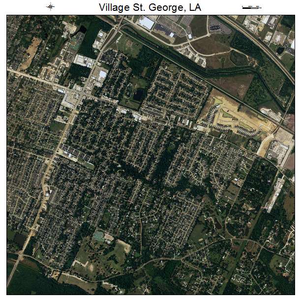Village St George, LA air photo map