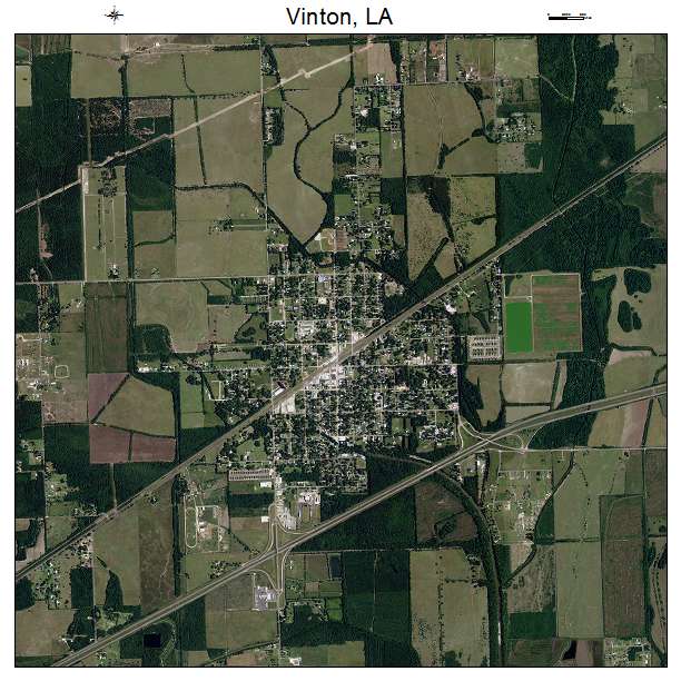 Vinton, LA air photo map