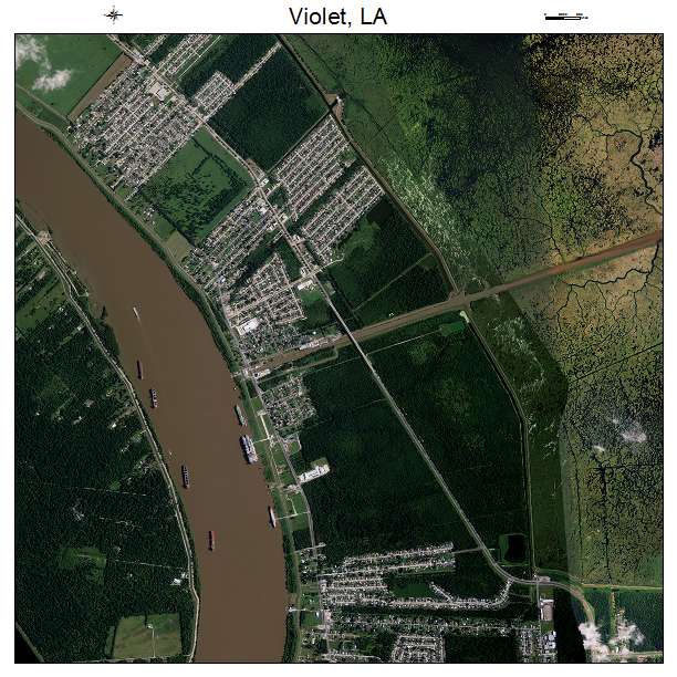 Violet, LA air photo map