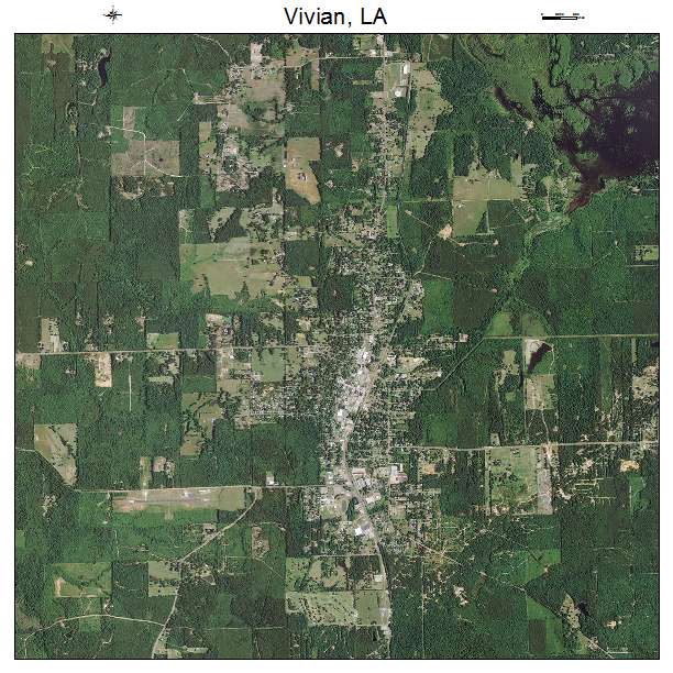 Vivian, LA air photo map