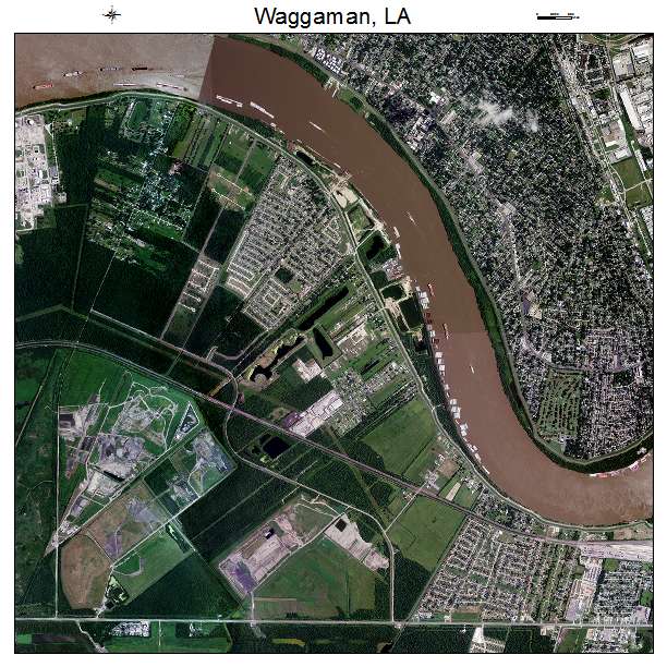 Waggaman, LA air photo map