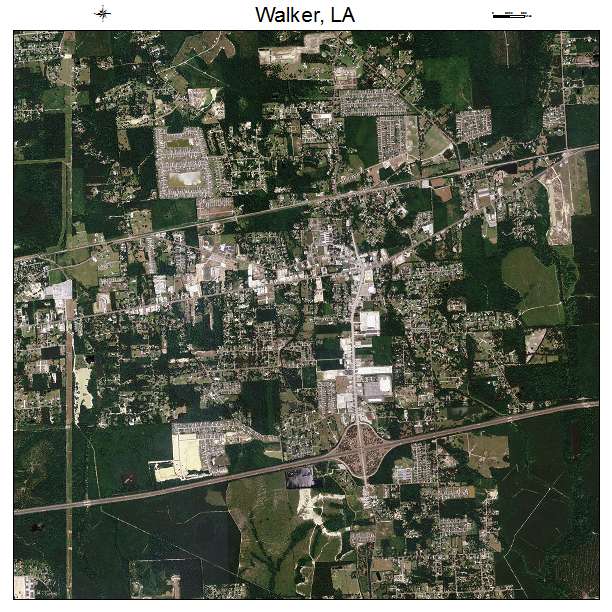Walker, LA air photo map