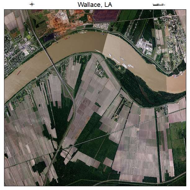 Wallace, LA air photo map