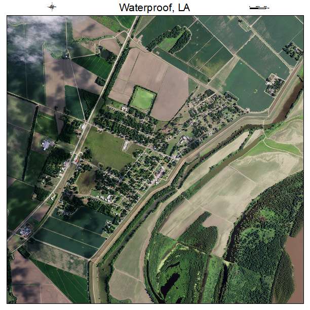 Waterproof, LA air photo map