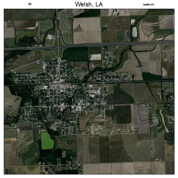 Welsh, LA air photo map