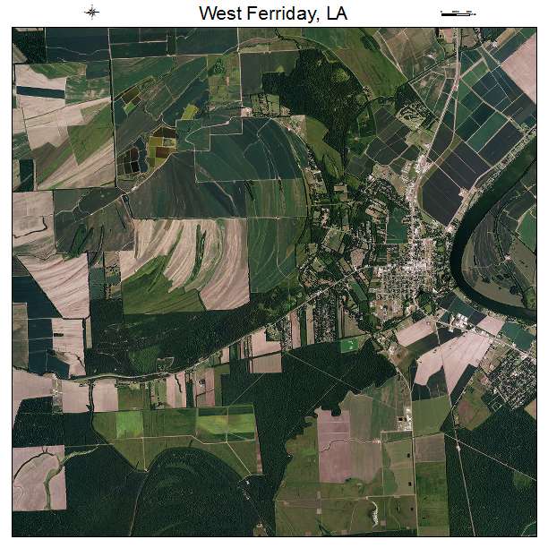 West Ferriday, LA air photo map