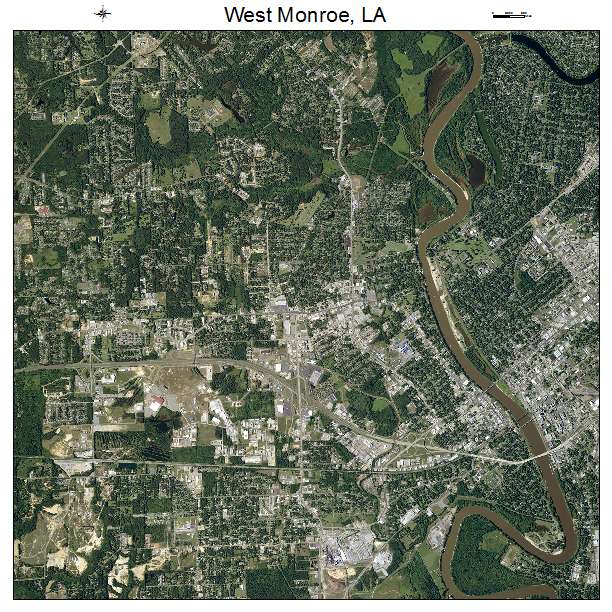 Aerial Photography Map of West Monroe, LA Louisiana