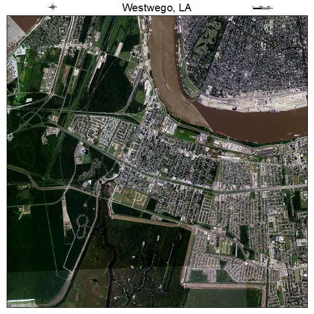 Westwego, LA air photo map