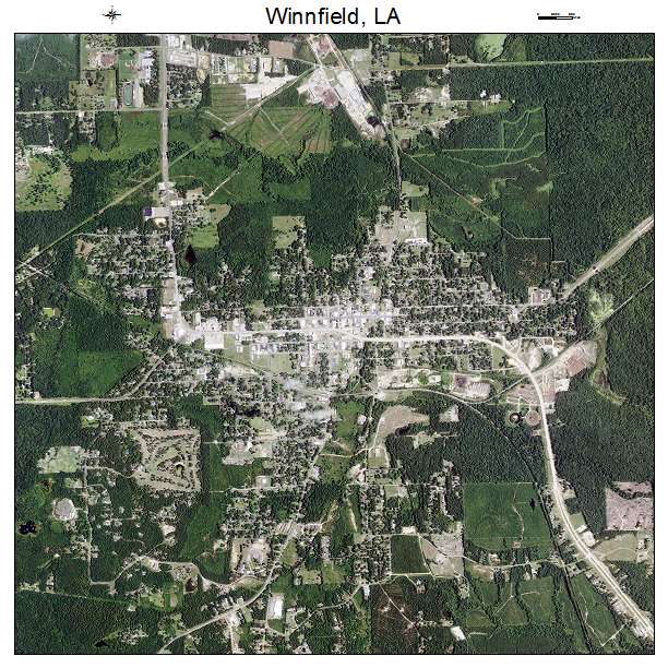 Winnfield, LA air photo map