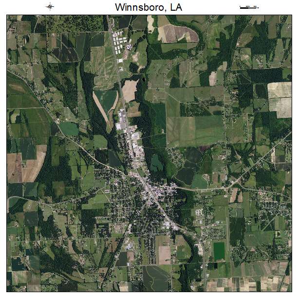 Winnsboro, LA air photo map